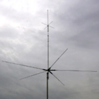 Antena bazowa pionowa DIAMOND CP-5HS widok - po złożeniu razem wszystkich elementów